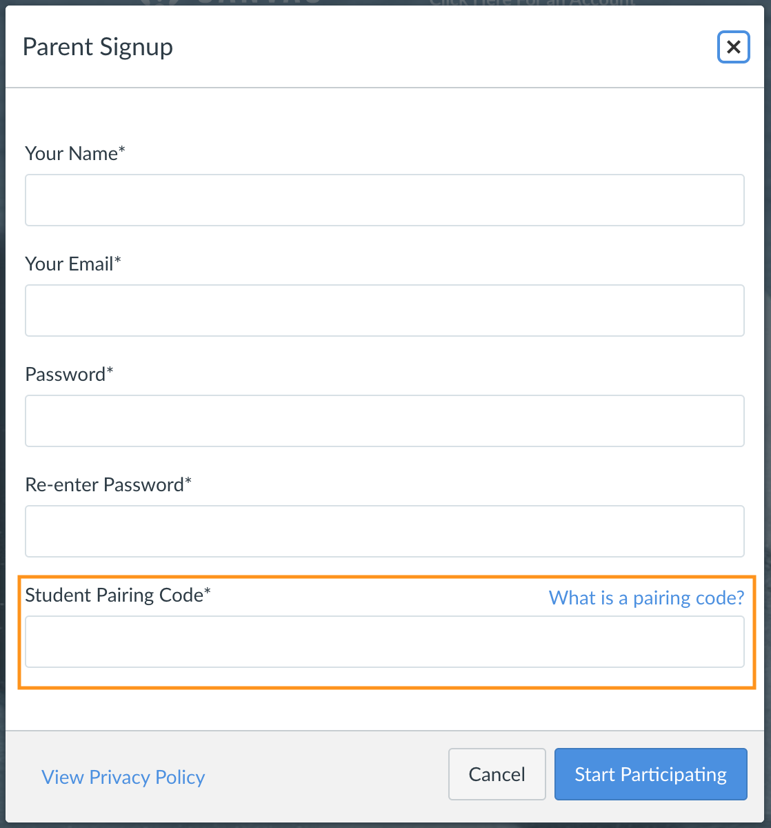 How do I set up my family Canvas Observer account for my student(s